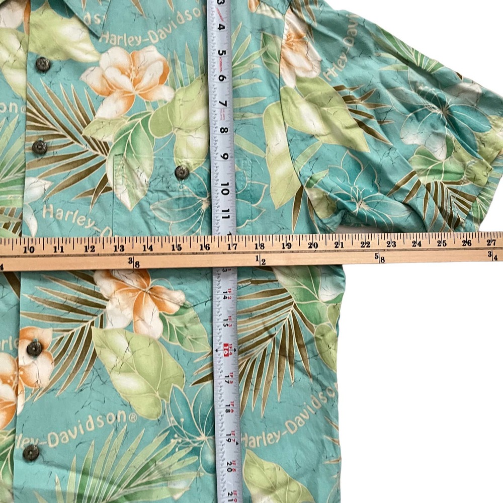 Harley Davidson Tori Richard Hawaiian Print Viscose Short Sleeve Shirt Men Sz M - Picture 4 of 8